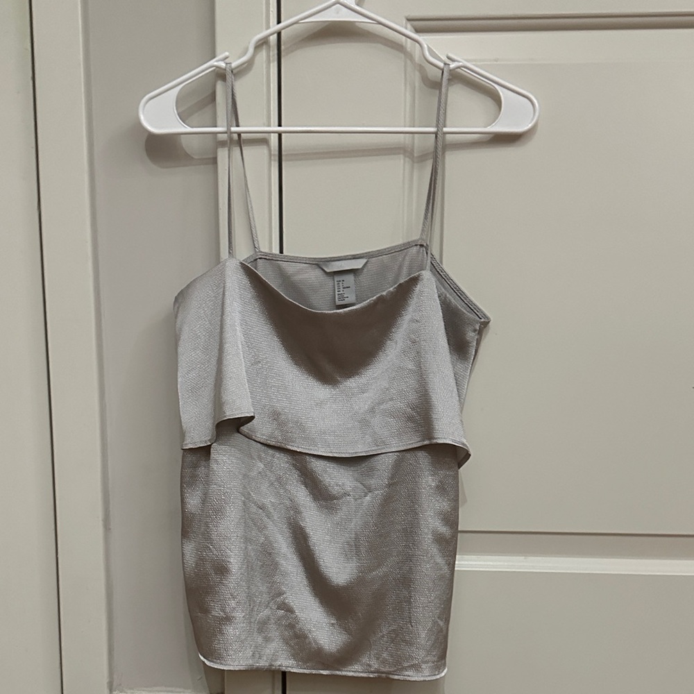 H&M Silver Camisole Top